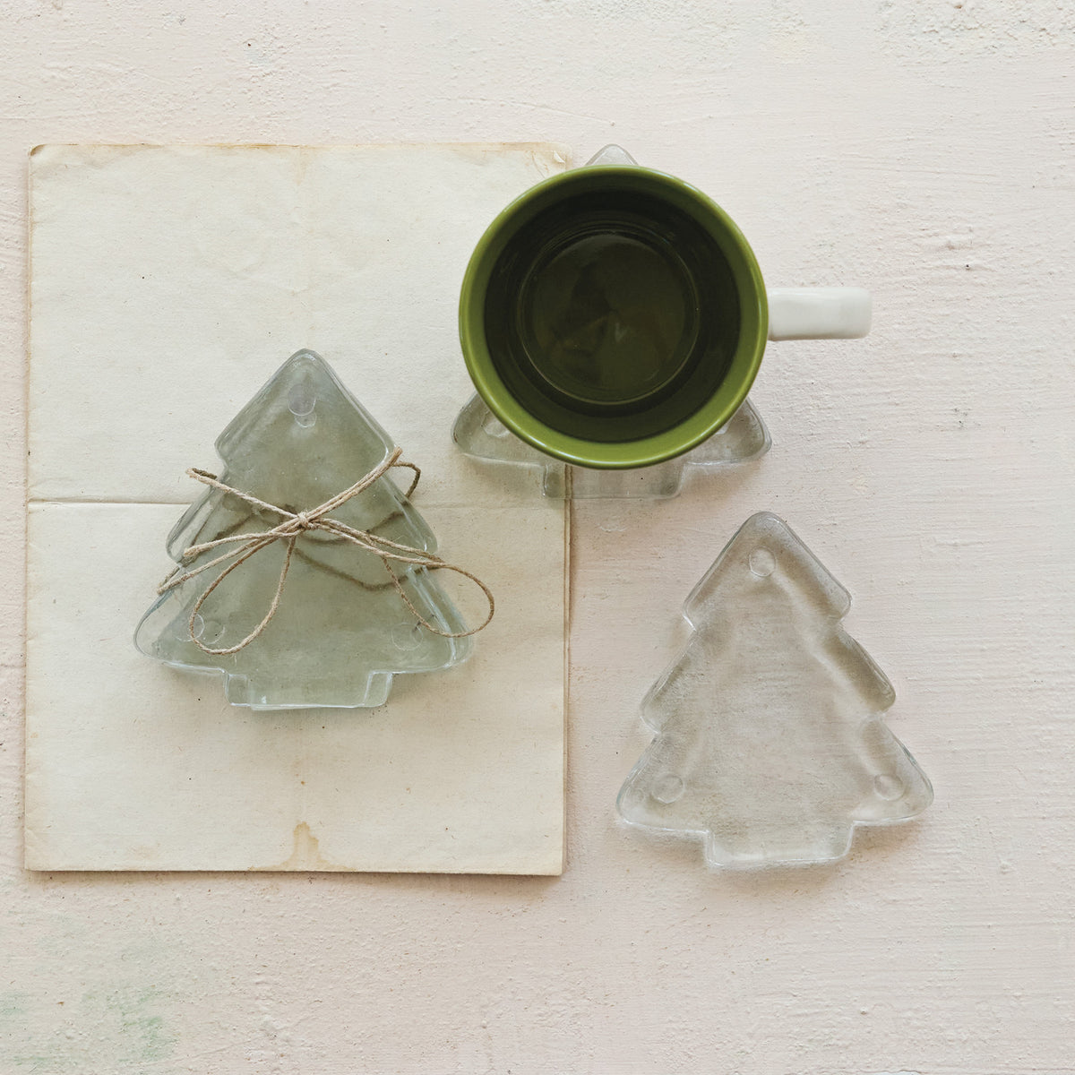Glass Tree Coaster- Set/4