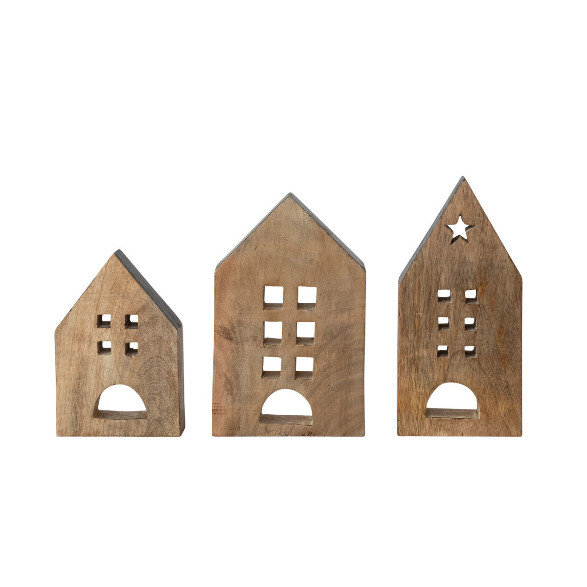 Wood House w/ Black Edge