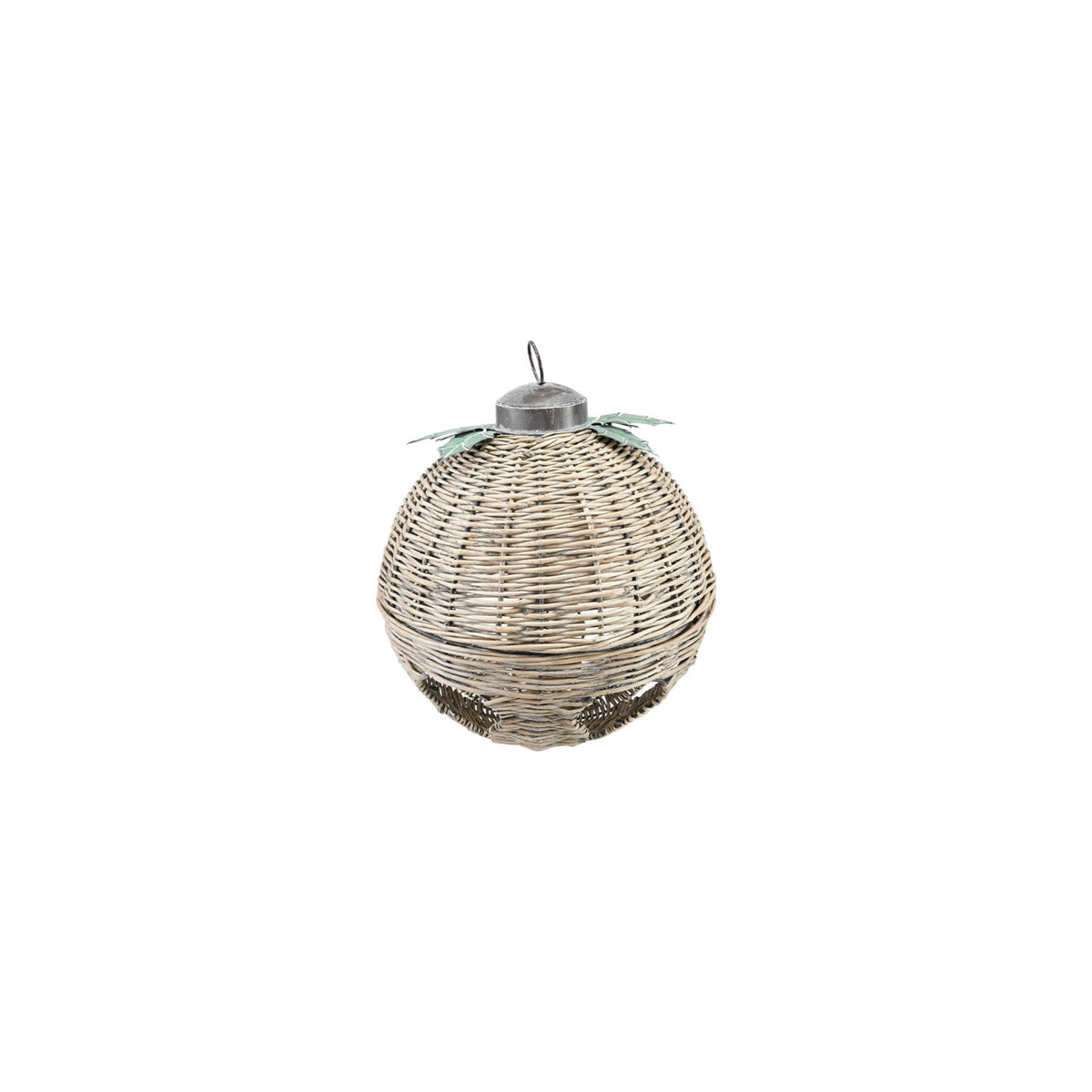 Oversized Rattan Bell Ornament