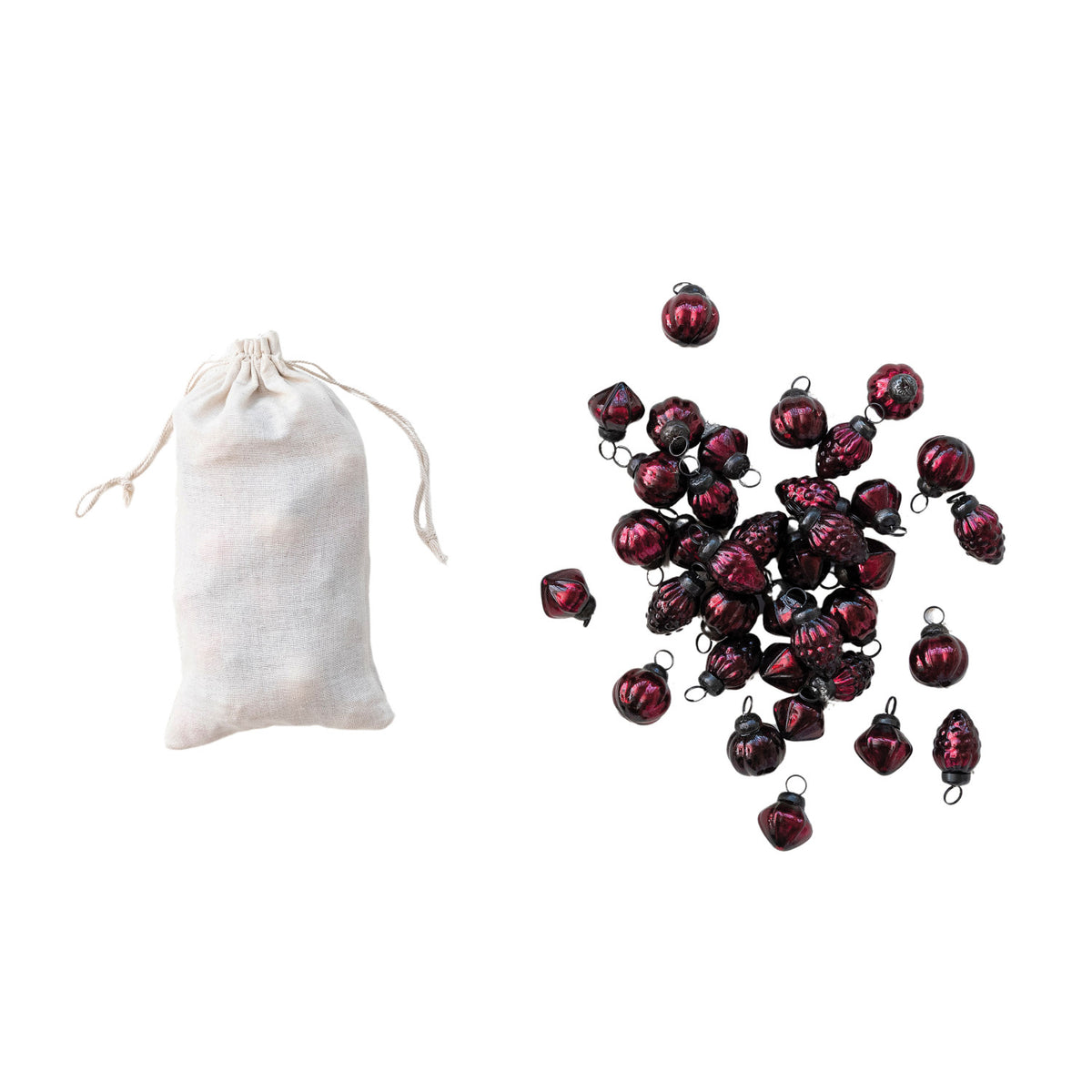 Burgundy Ornament Set