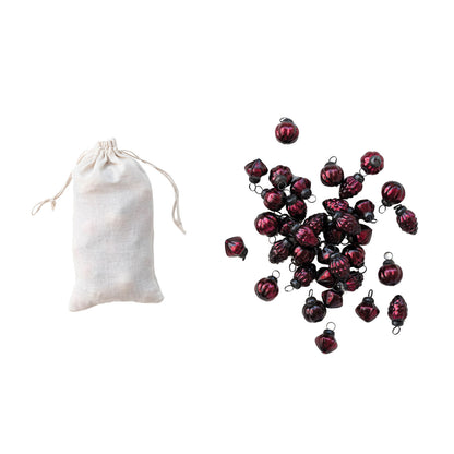 Burgundy Ornament Set