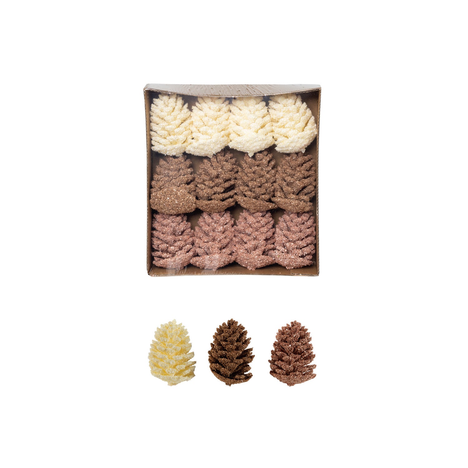 Glitter Pinecones