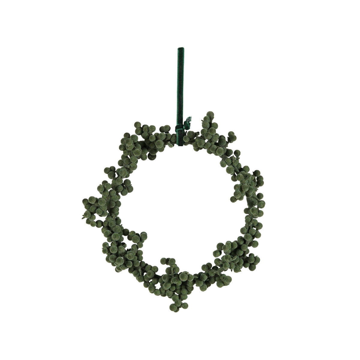 Flocked Green Wreath