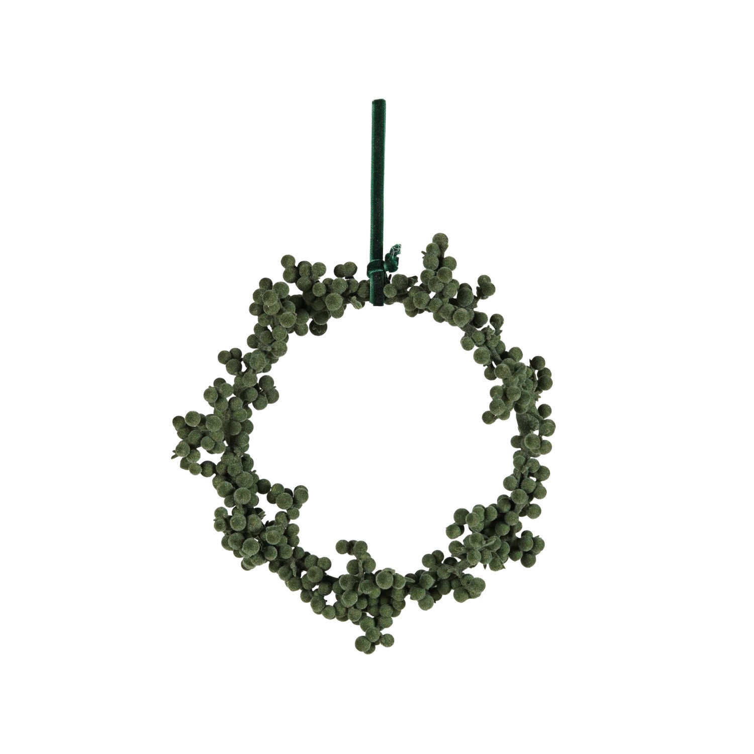 Flocked Green Wreath
