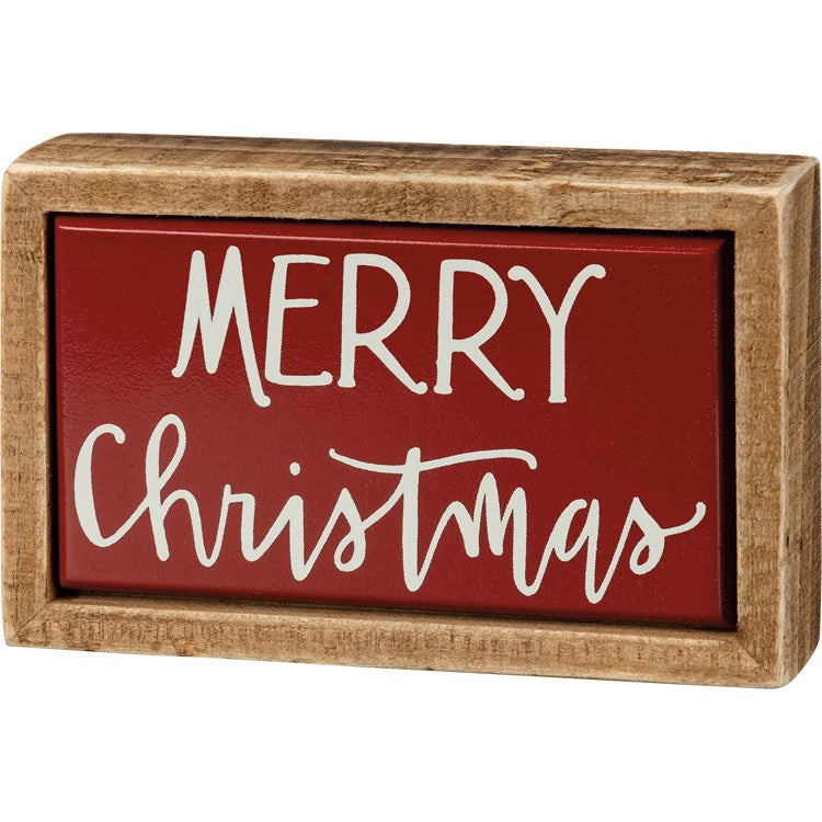 Merry Christmas Box Sign