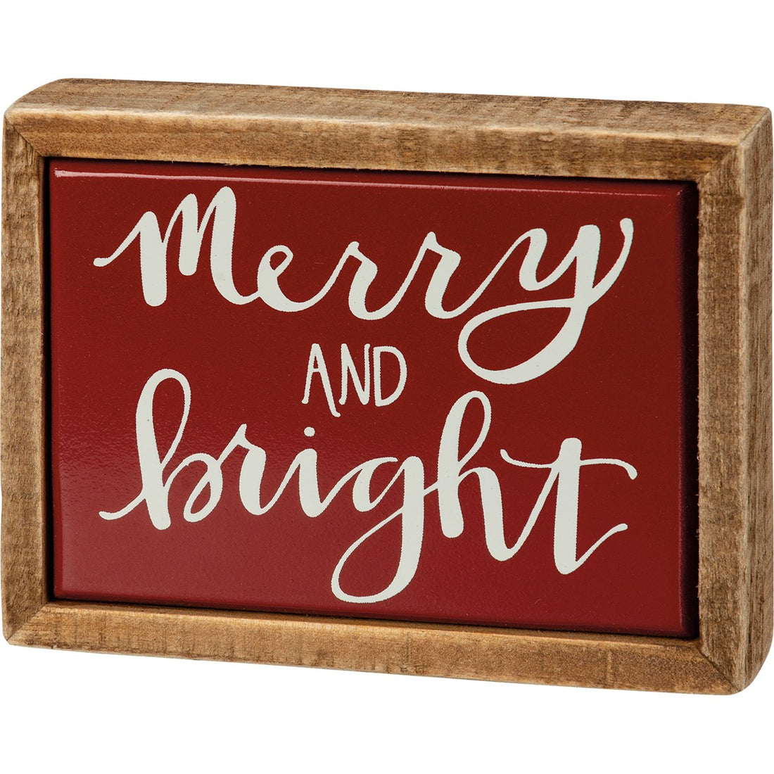 Merry &amp; Bright Box sign