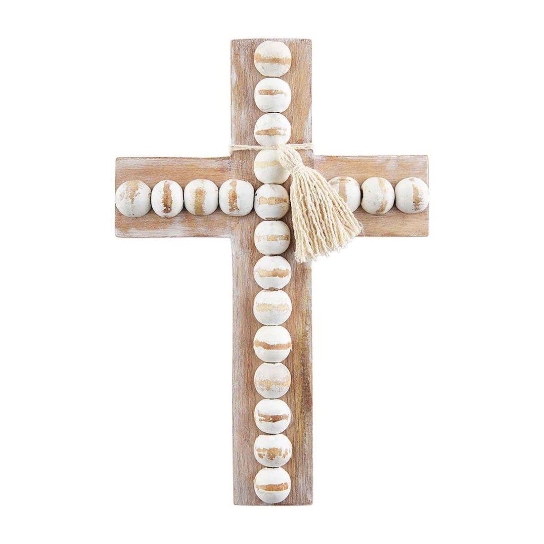 Wood Beaded Cross