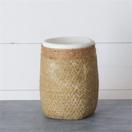 Cement Planter with Jute