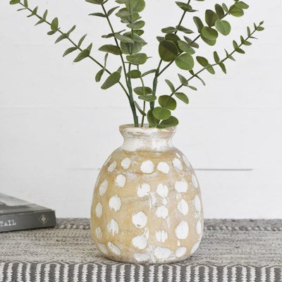White Wash Spot Vase