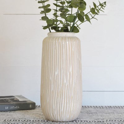 White Stripe Vase - 13&quot;