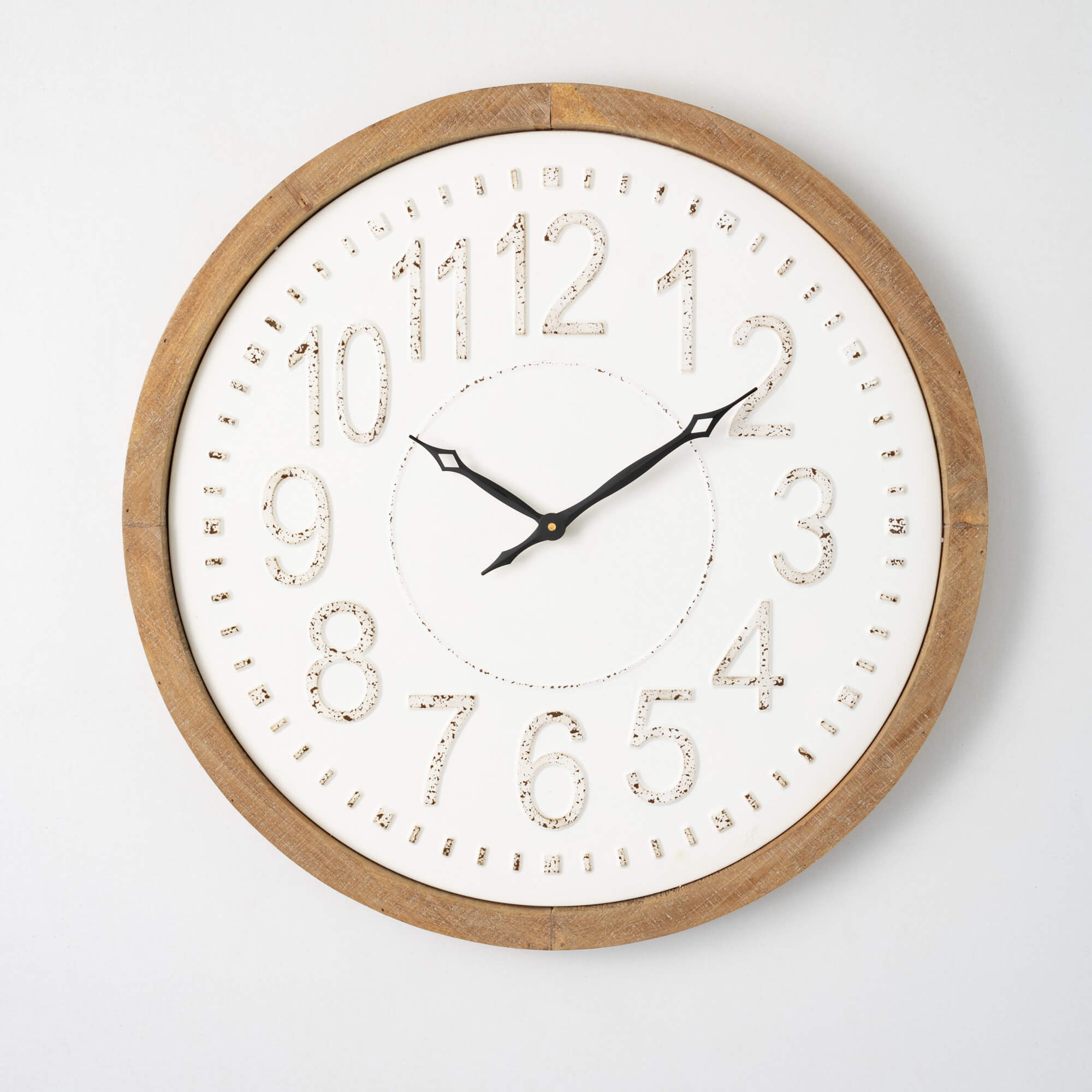 Creamy White Metal Clock