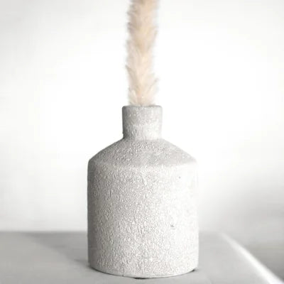 Sandy White Textured Vase