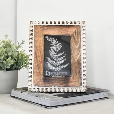 Beaded Rustic Photo Frame