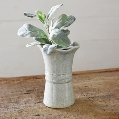 7&quot; FLUTED GREY VASE