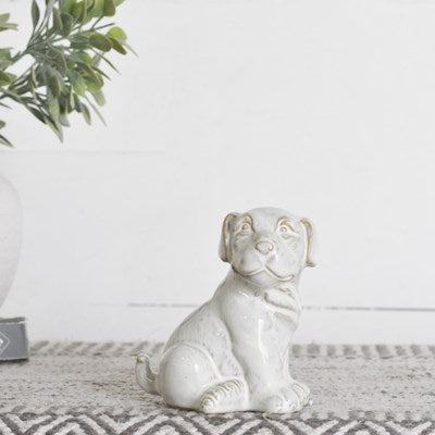 White Ceramic Dog