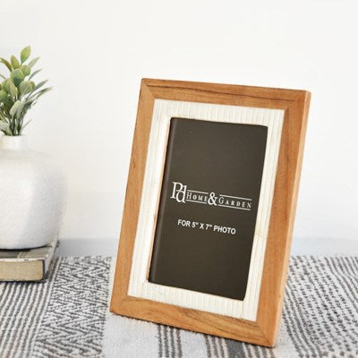 5" x 7" Wood/Marble Photo Frame