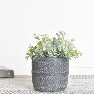 Chevron Cement Planter