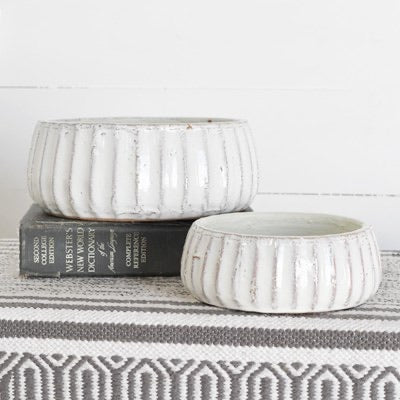 WHITE STRIPE BOWL