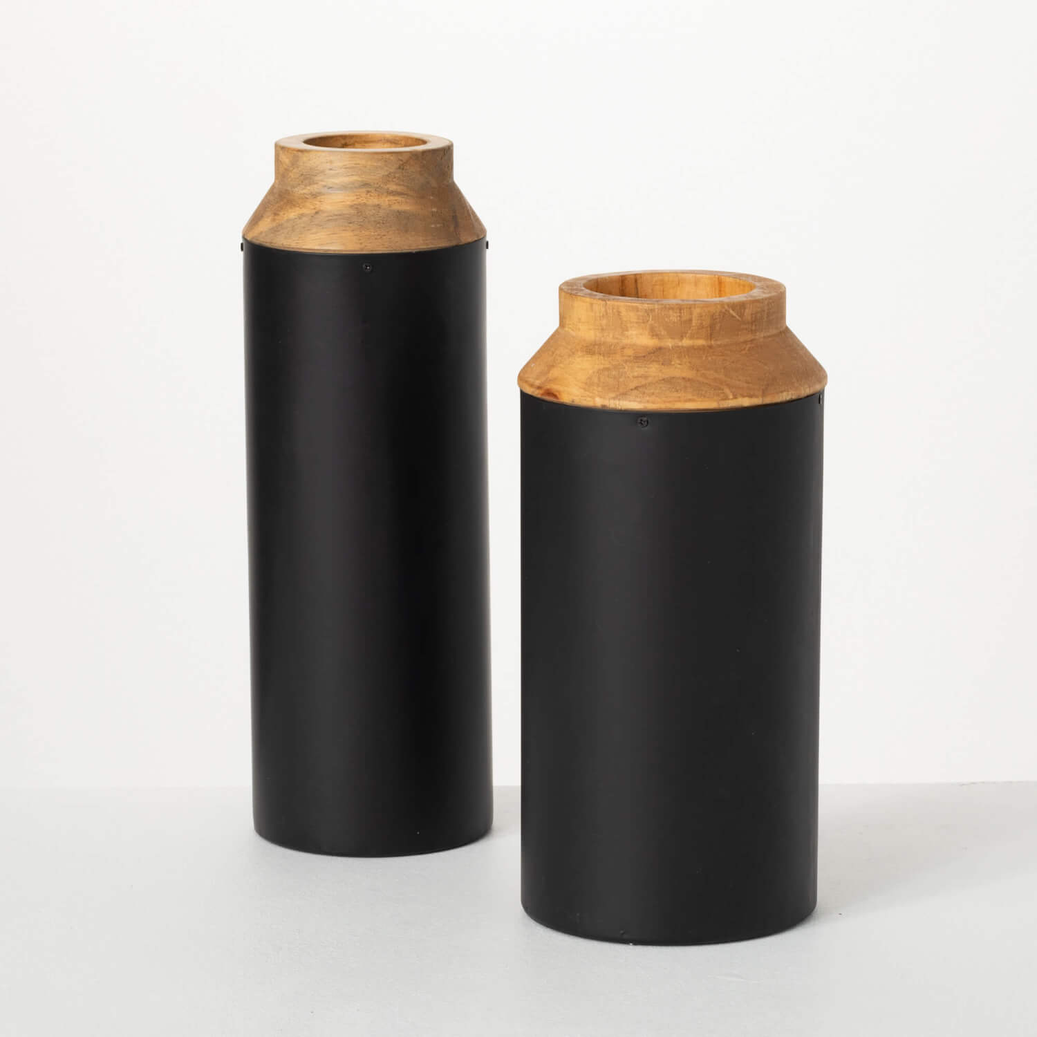 Wood and Black Vase