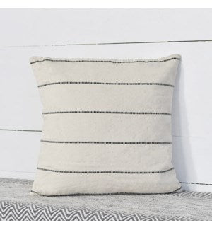 White w/ Black Striped Pillow