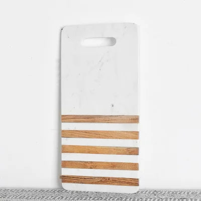 White Wood Marble Board