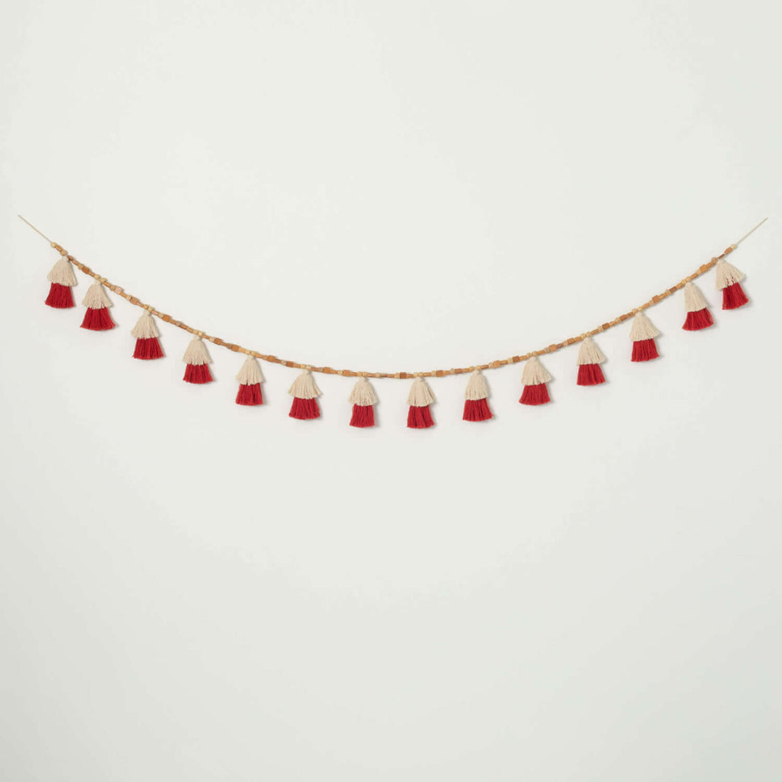 Red &amp; White Tassel Garland