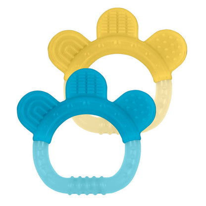 Silicone Teether - blue/yellow